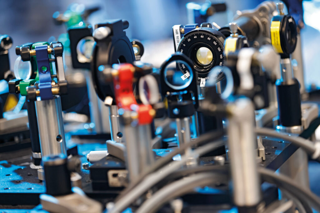 Optischer Aufbau für 
Anrege-Abfrage-Experimente 
von nanostrukturierten 
Quantenmaterialien.